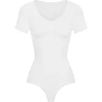 Cfab Body moldeador 'T-Shirt Bodysuit Sculpting Shapewear mit String' blanco