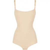 MILENKA Body moldeador 'shaping bodysuit with open chest' beige