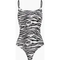 Cfab Body moldeador 'Cami Bodysuit mit String' negro / blanco