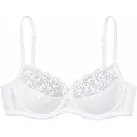 MILENKA Sujetador '- lace bra - half padded - white' blanco