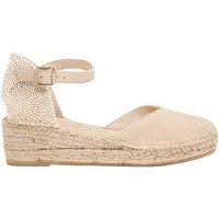 Alhamas Sandalias con hebilla 'Alpargata Cuña 5 cm' arena