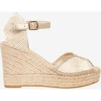 Alhamas Sandalias con hebilla 'Alpargata Cuña 10 cm' blanco