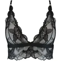 WHITE RVBBIT Sujetador 'Mad Cat No. 12' negro