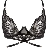 WHITE RVBBIT Sujetador 'Messy Love' negro
