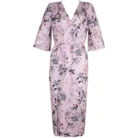 WHITE RVBBIT Vestido gris oscuro / lila / cyclam / rosa