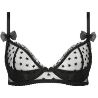 WHITE RVBBIT Sujetador 'Make a Wish' negro