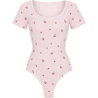 Cfab Body moldeador 'T-Shirt Bodysuit Sculpting Shapewear with String' rosa pastel / rojo cereza