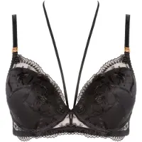 WHITE RVBBIT Sujetador 'Black Moon' negro