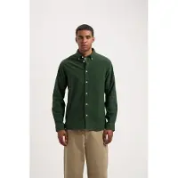 We Are Labels Wal – James Velveteen Regular Shirt Dark Green Talla: S | Camisas Casuales Outlet | Hombre | Verde