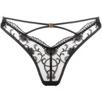 WHITE RVBBIT Tanga 'Black Moon' negro