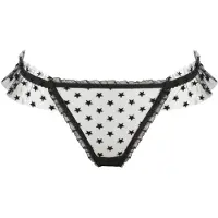 WHITE RVBBIT Tanga negro