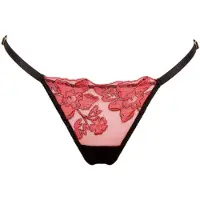 WHITE RVBBIT Tanga 'Cherry Dream' burdeos / negro