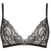 WHITE RVBBIT Sujetador 'Black Rose' negro