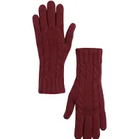 Il Lanificio Guantes con dedos rojo vino