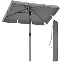 StarTech.com Protección solar para jardín: toldo cuadrado para proteger del sol, ideal para 3-4 personas. Ángulo de inclinación ajustable, estructura de acero, protección UV, color gris