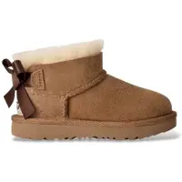 Ugg unisex para niños. 1185920T Botines de Piel Ultra Mini Bailey Bow marrón (28.5), Plano, Ninguno, Casual, moda infantil, outlet 2026.