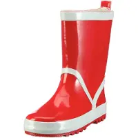 Playshoes Botas de lluvia rojo / blanco