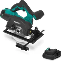 Vonroc Sierra circular sin cable 20V 150 mm | con batería de 4,0 Ah y cargador rápido