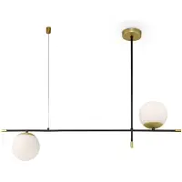 Maytoni MOD048PL-02G, 2 bombillas, casquillo E14, IP20, color blanco