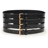 AllSaints Gwen Corset Belt Black Talla: L | Cinturones Outlet | Mujer | Negro