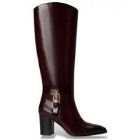 Ralph Lauren para mujer. 802P12879003 Botas de piel Raelynn negro (37), 5 a 8cm, Ninguno, Casual, Granate, outlet