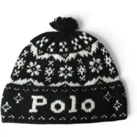 Ralph Lauren para mujer. 455P23851001 Gorro Invernal negro (OSFA), Casual, Lana, outlet 2026.