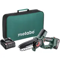 Metabo Sierra para madera a batería MS 18 LTX 15, 15 cm, 5 m/s (600856500) + 1 batería de 2,0 Ah + cargador + bolsa