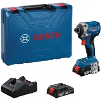 Bosch Atornillador de impacto inalámbrico Professional de 18V, modelo GDR 18V-215 (incluye 2 baterías GBA 18V de 2.0Ah, cargador GAL 18V-20 y maletín MPP)