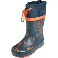 Playshoes Botas de lluvia 'Bär' marino / naranja