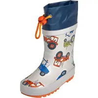 Playshoes Botas de lluvia marino / azul claro / gris claro / naranja oscuro