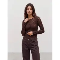 Vero Moda Top 'VMFlora' marrón oscuro