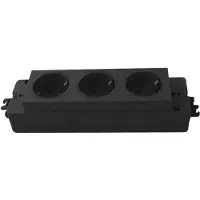 Evoline Regleta de enchufes Express, con 3 tomas de corriente Schuko, 16A, 3680 vatios