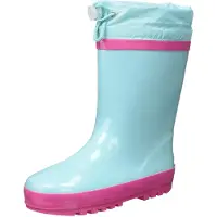 Playshoes Botas de lluvia turquesa / rosa oscuro