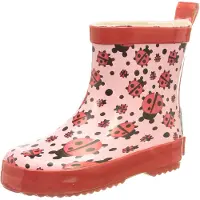 Playshoes Botas de lluvia rosa / rojo claro / negro