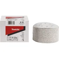 Makita Papel de lija , diámetro 125 mm, grano K120, 50 unidades.Ancho: 25 mm.Grano: K120.Cantidad: 50 unidades.