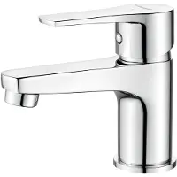 Ibergrif M11357: Grifo para lavabo cromado con apertura en frío, conexión G3/8