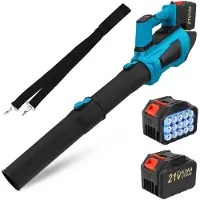 StarTech.com Sopladores de hojas y aspiradores de hojas - Modelo T09 - Motor sin escobillas - 5 velocidades - Batería incluida - Eléctrico - Azul