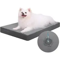 Merkloos Cama ortopédica para perros - Cuero sintético - Desmontable - Pequeña 58 x 43 cm - Doble cara
