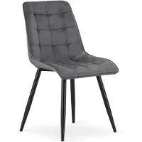 Leobert Sillón reclinable - Marca: - Modelo: Split - Tapizado: Terciopelo gris oscuro / Patas: Negras