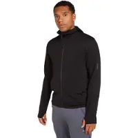 Icebreaker - Merino 360 RealFleece Elemental L/S Zip Hoodie - Sudadera de lana merina size S, negro