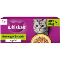 Whiskas 1+ Mixed Menu en Gelatina - Comida Húmeda Sobres - 40 x 85 g