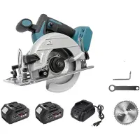 OEM Sierra circular, hoja de 125 mm, funciona con batería, incluye dos baterías