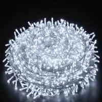 Lapamax Guirnalda de luces LED de 100 metros con 800 LEDs, 8 modos de iluminación, ideal para decoración navideña en interiores, fiestas de Halloween, jardines y eventos. Color: blanco