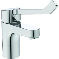 Ideal standard Cerabase: Grifo para lavabo con palanca médica, con desagüe, cromo, modelo BD061AA
