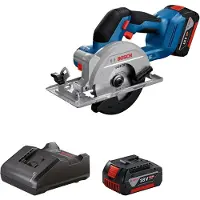 Bosch GKS 18V-51 Professional, para madera, color azul, sin escobillas, fabricado en Alemania, 14 cm, 6300 revoluciones por minuto