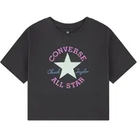 Converse Camiseta lila / negro / blanco