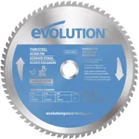 Evolution Power Tools Hoja de sierra circular de inglete Evolution T255TCT-70MS de 255 mm (también conocida como hoja de sierra de carburo de tungsteno)