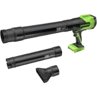 Greenworks Soplador de hojas de 24V, con una velocidad de 209 km/h y un caudal de 7,65 m³/min. Potente, ligero y compacto