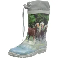 Beck Botas de lluvia 'Pferde' gris / mezcla de colores