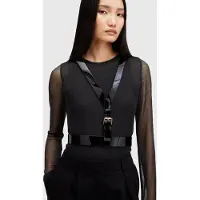 AllSaints Faye Harness Black/warm Brass Talla: M | Cinturones Outlet | Mujer | Negro